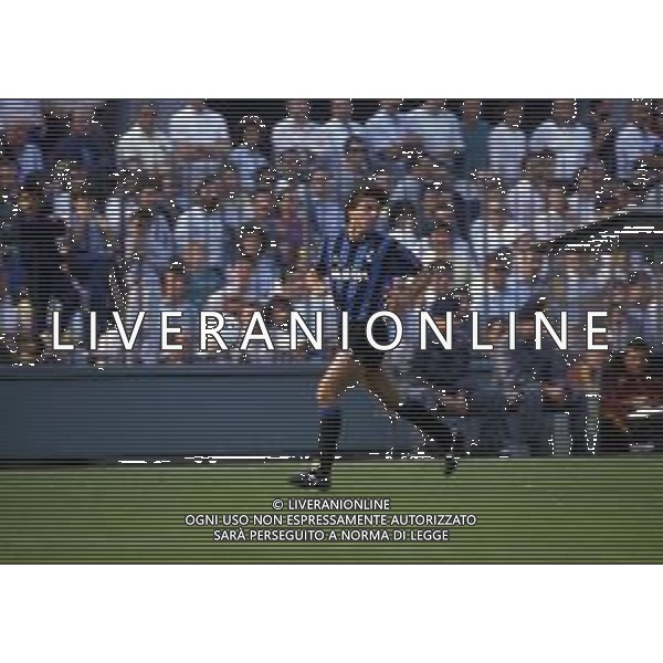 RETROSPETTIVA OLIVIERO GARLINI CALCIATORE NELLA FOTO OLIVIERO GARLINI CON LA MAGLIA DELL\' INTER CALCIO AG ALDO LIVERANI SAS 
