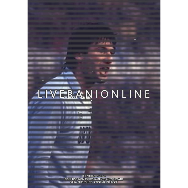 RETROSPETTIVA OLIVIERO GARLINI CALCIATORE NELLA FOTO OLIVIERO GARLINI CON LA MAGLIA DELLA LAZIO CALCIO AG ALDO LIVERANI SAS 