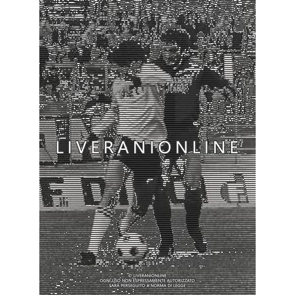 RETROSPETTIVA OLIVIERO GARLINI CALCIATORE NELLA FOTO OLIVIERO GARLINI CON LA MAGLIA DEL CESENA CALCIO FOTO EUGENIO BERSANI-AG ALDO LIVERANI SAS    
