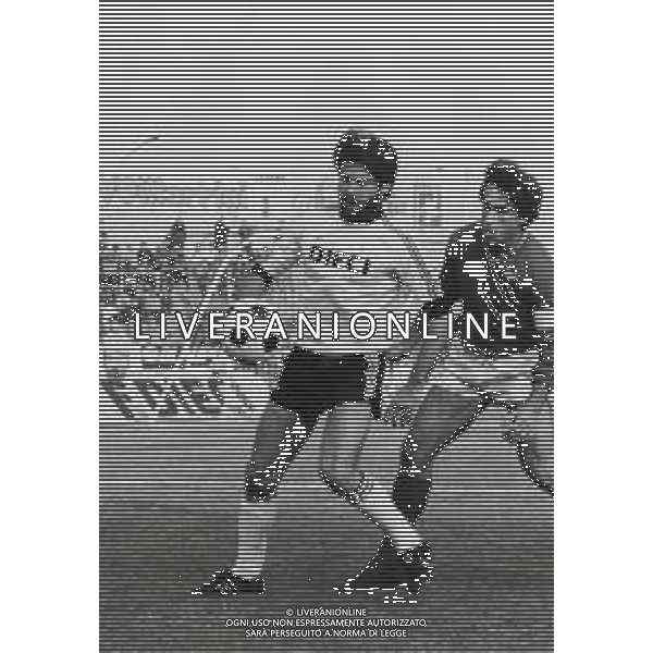 RETROSPETTIVA OLIVIERO GARLINI CALCIATORE NELLA FOTO OLIVIERO GARLINI CON LA MAGLIA DEL CESENA CALCIO FOTO EUGENIO BERSANI-AG ALDO LIVERANI SAS  