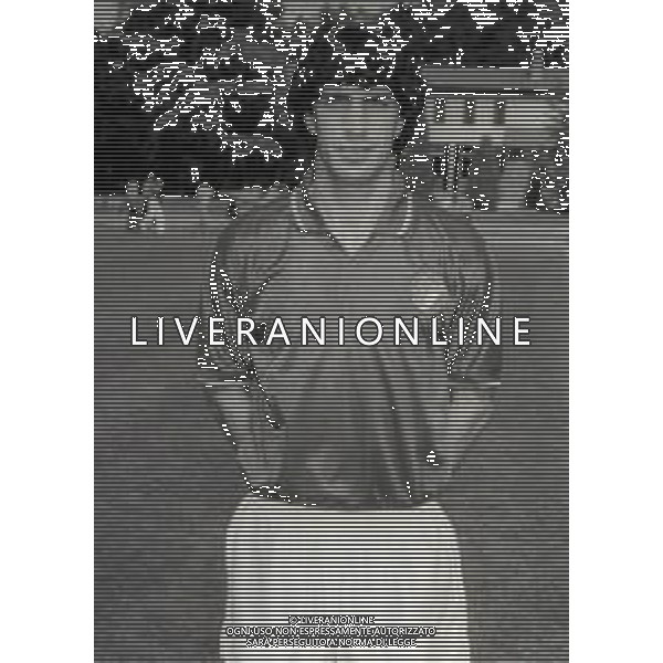 RETROSPETTIVA GIOVANNI FRANCINI CALCIATORE NELLA FOTO GIOVANNI FRANCINI NELL\'ANNO 1986-1987 CON LA MAGLIA DELLA NAZIONALE ITALIANA AG ALDO LIVERANI SAS 
