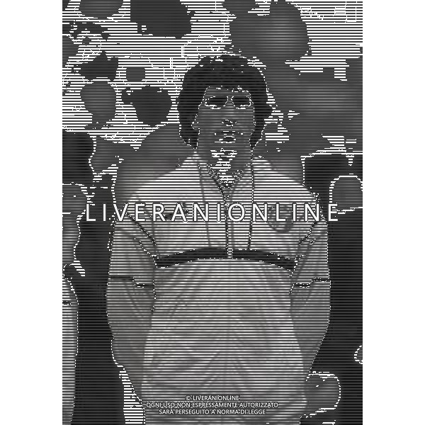 RETROSPETTIVA GIOVANNI FRANCINI CALCIATORE NELLA FOTO GIOVANNI FRANCINI NELL\'ANNO 1987-1988 CON LA MAGLIA DELLA NAZIONALE ITALIANA AG ALDO LIVERANI SAS  