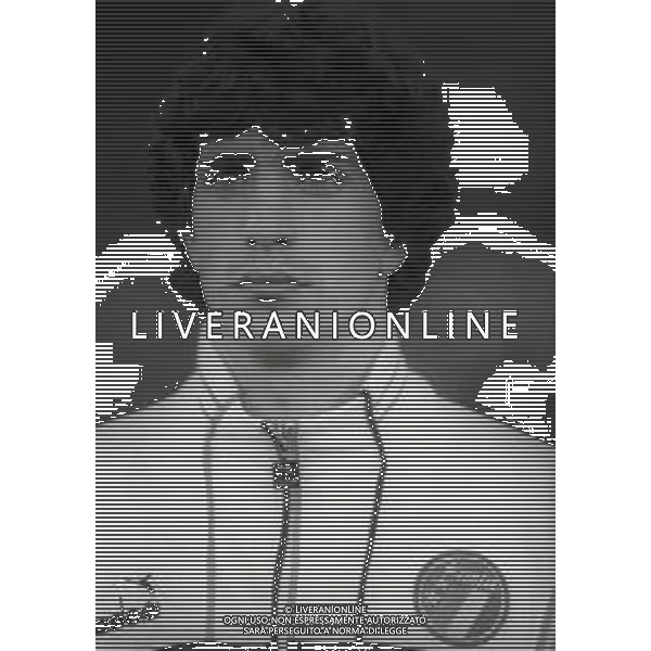 RETROSPETTIVA GIOVANNI FRANCINI CALCIATORE NELLA FOTO GIOVANNI FRANCINI NELL\'ANNO 1987-1988 CON LA MAGLIA DELLA NAZIONALE ITALIANA AG ALDO LIVERANI SAS  