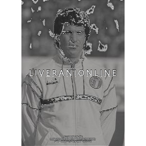 RETROSPETTIVA GIOVANNI FRANCINI CALCIATORE NELLA FOTO GIOVANNI FRANCINI NELL\'ANNO 1987-1988 CON LA MAGLIA DELLA NAZIONALE ITALIANA AG ALDO LIVERANI SAS  