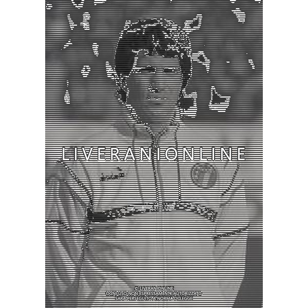 RETROSPETTIVA GIOVANNI FRANCINI CALCIATORE NELLA FOTO GIOVANNI FRANCINI NELL\'ANNO 1987-1988 CON LA MAGLIA DELLA NAZIONALE ITALIANA AG ALDO LIVERANI SAS  