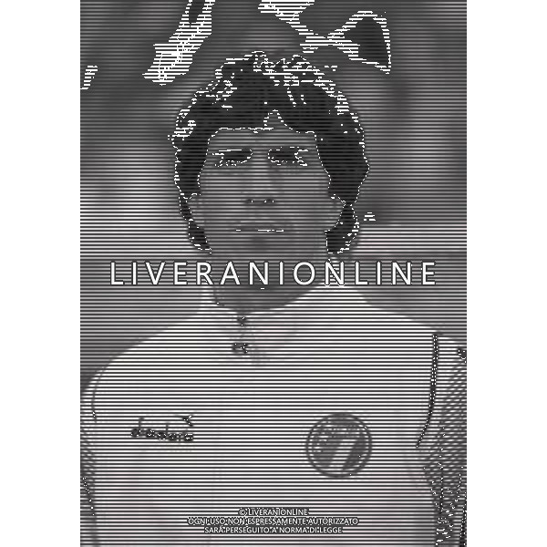 RETROSPETTIVA GIOVANNI FRANCINI CALCIATORE NELLA FOTO GIOVANNI FRANCINI NELL\'ANNO 1987-1988 CON LA MAGLIA DELLA NAZIONALE ITALIANA AG ALDO LIVERANI SAS  