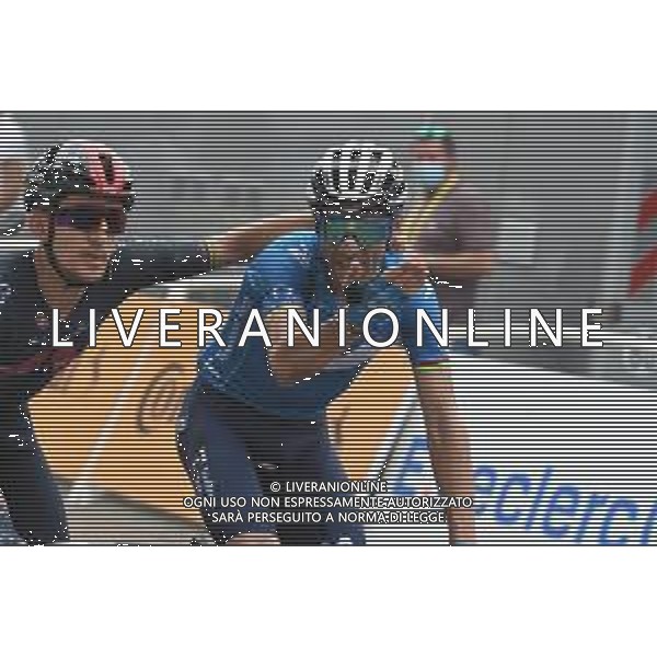 02-07-2021 Tour De France; Tappa 07 Vierzon - Le Creusot; 2021, Movistar; 2021, Ineos Grenadiers; Valverde, Alejandro; Kwiatkowski, Michal; Le Creusot; ©SIROTTI/AGENZIA ALDO LIVERANI SAS