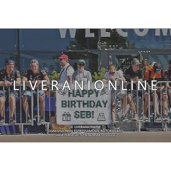 Banner from fans wishing Sebastian Vettel (GER) Aston Martin F1 Team a Happy Birthday. 03.07.2021. Formula 1 World Championship, Rd 9, Austrian Grand Prix, Spielberg, Austria, Qualifying Day. - www.xpbimages.com, EMail: requests@xpbimages.com © Copyright: Batchelor / XPB Images/AGENZIA ALDO LIVERANI SAS - ITALY ONLY EDITORIAL USE ONLY