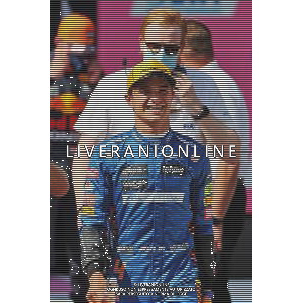 Lando Norris (GBR) McLaren celebrates his second position in qualifying parc ferme. 03.07.2021. Formula 1 World Championship, Rd 9, Austrian Grand Prix, Spielberg, Austria, Qualifying Day. - www.xpbimages.com, EMail: requests@xpbimages.com © Copyright: Batchelor / XPB Images/AGENZIA ALDO LIVERANI SAS - ITALY ONLY EDITORIAL USE ONLY