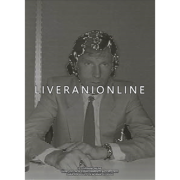 RETROSPETTIVA FRANCESCO MORINI DIRIGENTE JUVENTUS CALCIO E EX CALCIATORE NELLA FOTO FRANCESCO MORINI AL CALCIO MERCATO A MILANO NELL\'ANNO 1982-1983 AG ALDOLIVERANI SAS