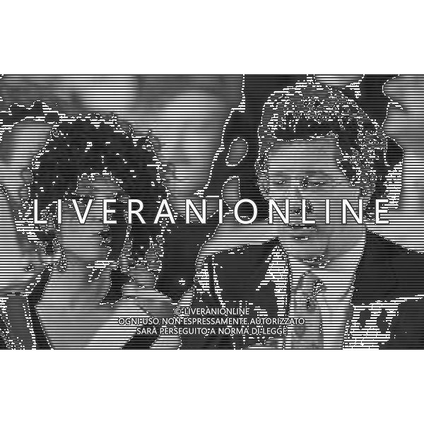 RETROSPETTIVA MARCELLA BELLA CANTANTE A SANREMO NEL 1988 NELLA FOTO CON PEPPINO DI CAPRI ©ARCHIVIO/AGENZIA ALDO LIVERANI SAS