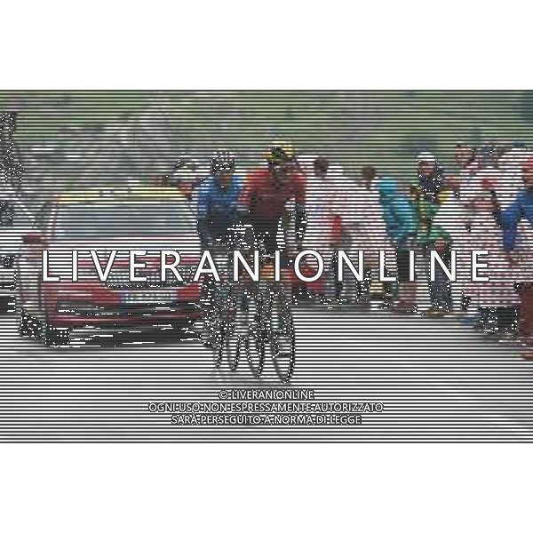 04-07-2021 Tour De France; Tappa 09 Cluses - Tignes; 2021, Bahrain - Victorious; 2021, Movistar; Bilbao, Peio; Valverde, Alejandro; Tignes; ©SIROTTI/AGENZIA ALDO LIVERANI SAS
