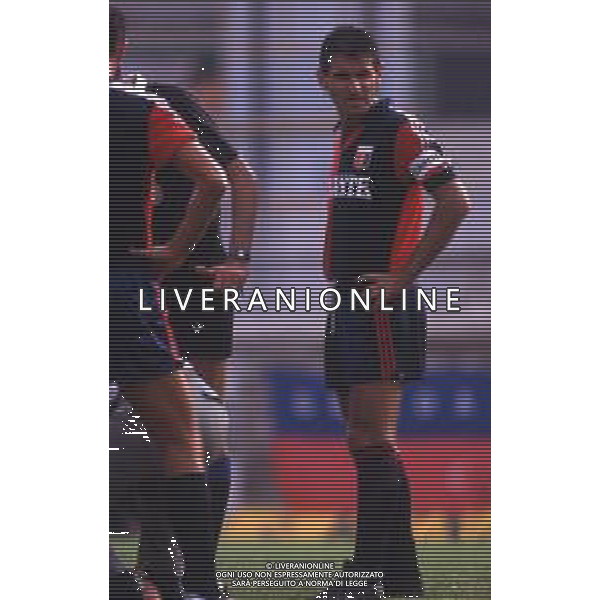 RETROSPETTIVA MASSIMO BRIASCHI CALCIATORE NELLA FOTO MASSIMO BRIASCHI CON LA MAGLIA DEL GENOA CALCIO AG ALDO LIVERANI SAS