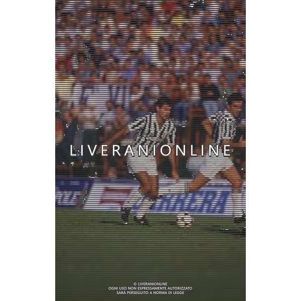 RETROSPETTIVA MASSIMO BRIASCHI CALCIATORE NELLA FOTO MASSIMO BRIASCHI CON LA MAGLIA DELLA JUVENTUS AG ALDO LIVERANI SAS