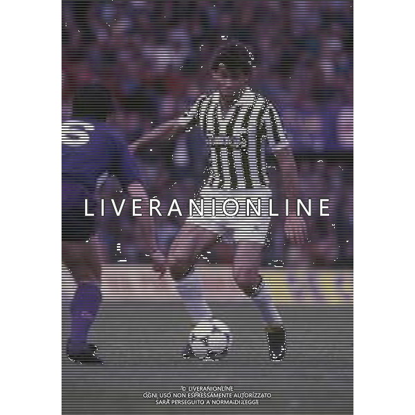 RETROSPETTIVA MASSIMO BRIASCHI CALCIATORE NELLA FOTO MASSIMO BRIASCHI CON LA MAGLIA DELLA JUVENTUS AG ALDO LIVERANI SAS
