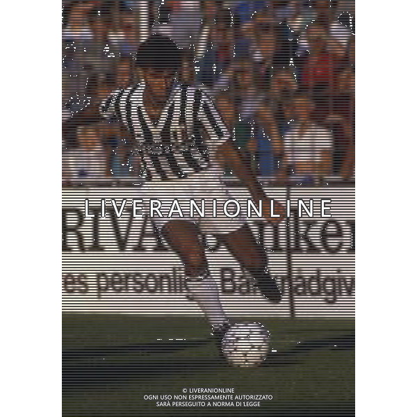 RETROSPETTIVA MASSIMO BRIASCHI CALCIATORE NELLA FOTO MASSIMO BRIASCHI CON LA MAGLIA DELLA JUVENTUS AG ALDO LIVERANI SAS