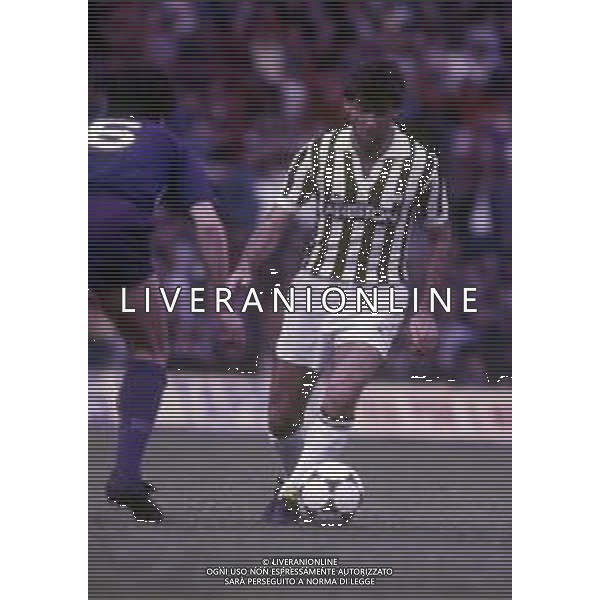 RETROSPETTIVA MASSIMO BRIASCHI CALCIATORE NELLA FOTO MASSIMO BRIASCHI CON LA MAGLIA DELLA JUVENTUS AG ALDO LIVERANI SAS