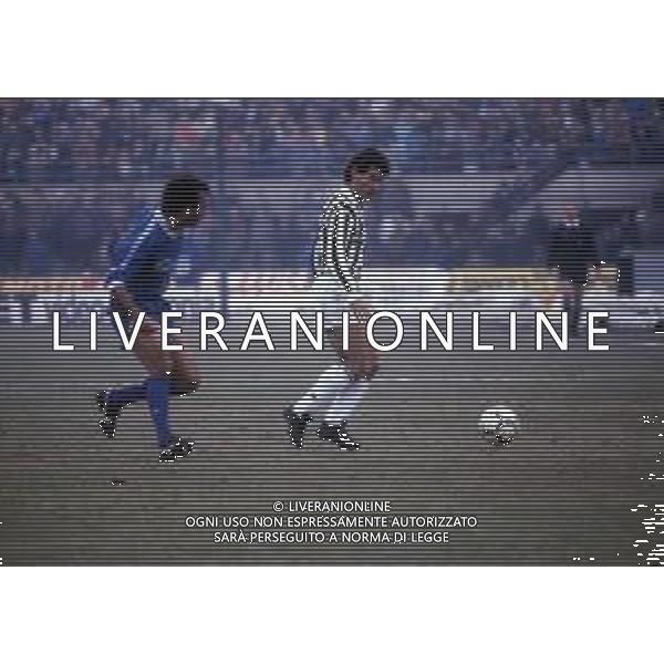 RETROSPETTIVA MASSIMO BRIASCHI CALCIATORE NELLA FOTO MASSIMO BRIASCHI CON LA MAGLIA DELLA JUVENTUS AG ALDO LIVERANI SAS