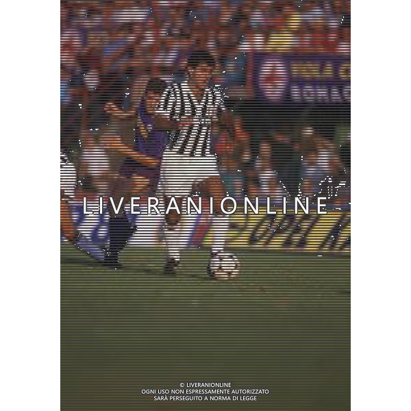 RETROSPETTIVA MASSIMO BRIASCHI CALCIATORE NELLA FOTO MASSIMO BRIASCHI CON LA MAGLIA DELLA JUVENTUS AG ALDO LIVERANI SAS