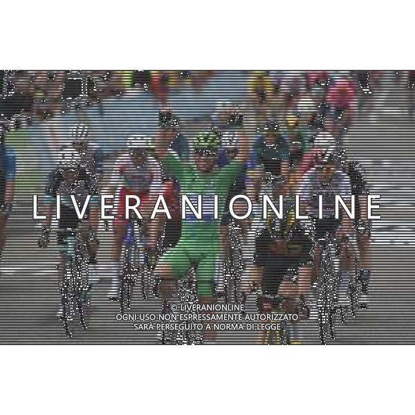 06-07-2021 Tour De France; Tappa 10 Albertville - Valence; 2021, Deceuninck - Quick Step; 2021, Jumbo - Visma; Cavendish, Mark; Van Aert, Wout; Valence; ©SIROTTI/AGENZIA ALDO LIVERANI SAS