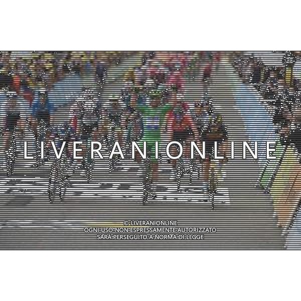 06-07-2021 Tour De France; Tappa 10 Albertville - Valence; 2021, Deceuninck - Quick Step; 2021, Jumbo - Visma; 2021, Alpecin - Fenix; Cavendish, Mark; Van Aert, Wout; Philipsen, Jasper; Valence; ©SIROTTI/AGENZIA ALDO LIVERANI SAS