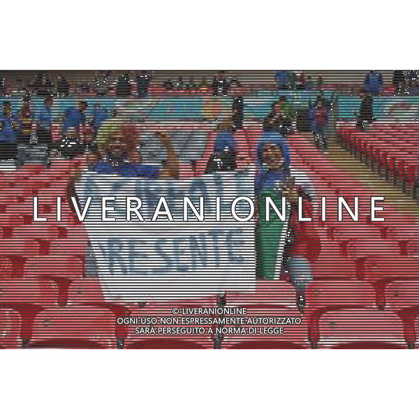 ITALIA vs SPAGNA Campionato Europeo UEFA EURO 2020 gara Semifinale - Londra 06/07/2021 nella foto: Tifosi italiani sugli spalti ©Claudio Zamagni/Agenzia Aldo Liverani s.a.s. during European UEFA Championship - UEFA Euro 2020 soccer match between Italy and Spain at Wembley Stadium in London on July 06 2021 photo credit by Claudio Zamagni / Aldo Liverani Photo Agency / AGENZIA ALDO LIVERANI SAS