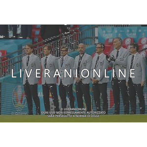 Campionato Europeo UEFA EURO 2020 gara semifinale ITALIA - SPAGNA del 06/07/2021 - nella foto: Mister Roberto Mancini(Italia) con Gabiele Oriali, Alberico Evani, gianluca vialli e staff ©Claudio Zamagni/Agenzia Aldo Liverani s.a.s. during European UEFA Championship - UEFA Euro 2020 semifinal soccer match between Italy and Spain at Wembley Stadium in London on July 06 2021 photo credit by Claudio Zamagni/Aldo Liverani Photo Agency /AGENZIA ALDO LIVERANI SAS