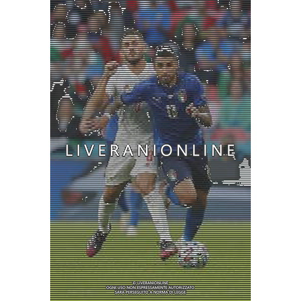 Campionato Europeo UEFA EURO 2020 gara semifinale ITALIA - SPAGNA del 06/07/2021 - nella foto: Emerson Palmieri (Italia) ©Claudio Zamagni/Agenzia Aldo Liverani s.a.s. during European UEFA Championship - UEFA Euro 2020 semifinal soccer match between Italy and Spain at Wembley Stadium in London on July 06 2021 photo credit by Claudio Zamagni/Aldo Liverani Photo Agency /AGENZIA ALDO LIVERANI SAS