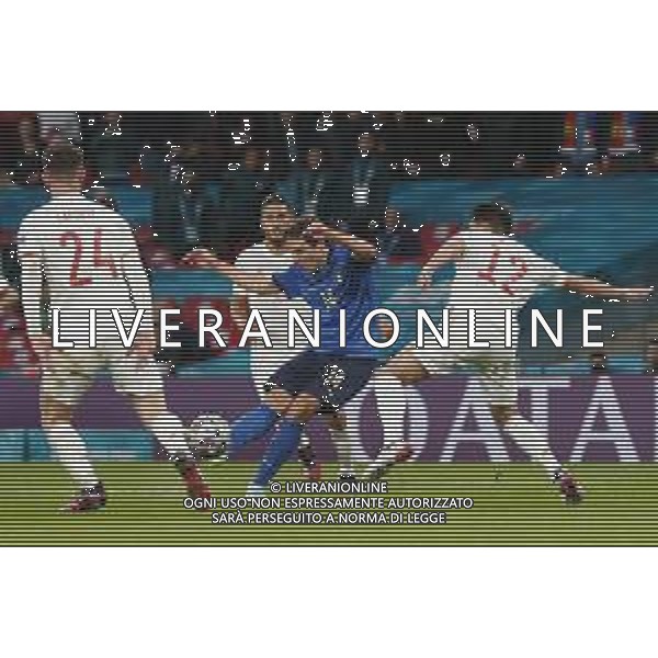 Campionato Europeo UEFA EURO 2020 gara semifinale ITALIA - SPAGNA del 06/07/2021 - nella foto: gol Chiesa Federico(Italia) ©Claudio Zamagni/Agenzia Aldo Liverani s.a.s. during European UEFA Championship - UEFA Euro 2020 semifinal soccer match between Italy and Spain at Wembley Stadium in London on July 06 2021 photo credit by Claudio Zamagni/Aldo Liverani Photo Agency /AGENZIA ALDO LIVERANI SAS