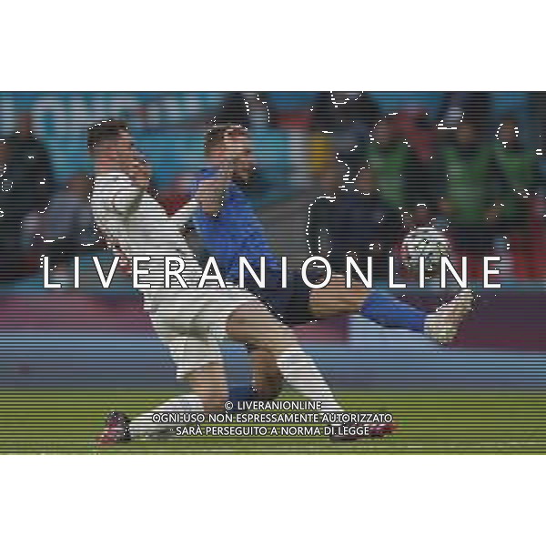 Campionato Europeo UEFA EURO 2020 gara semifinale ITALIA - SPAGNA del 06/07/2021 - nella foto: occasione Immobile Ciro(Italia) ©Claudio Zamagni/Agenzia Aldo Liverani s.a.s. during European UEFA Championship - UEFA Euro 2020 semifinal soccer match between Italy and Spain at Wembley Stadium in London on July 06 2021 photo credit by Claudio Zamagni/Aldo Liverani Photo Agency /AGENZIA ALDO LIVERANI SAS