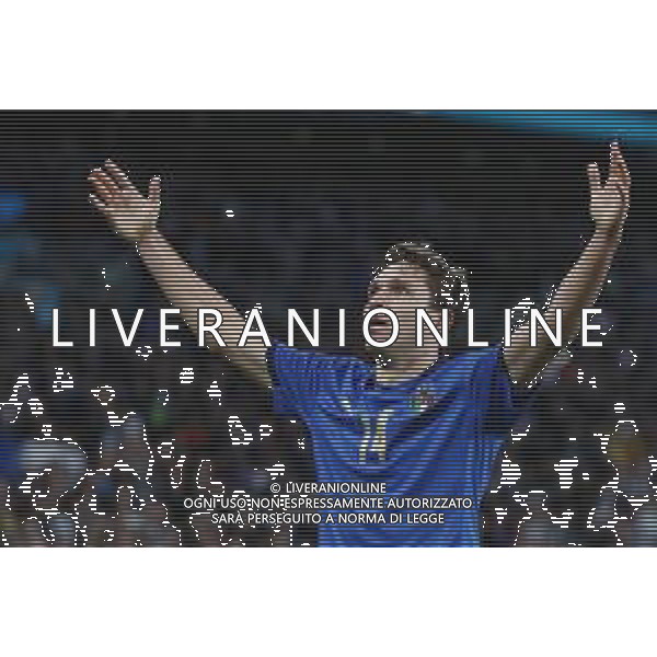 Campionato Europeo UEFA EURO 2020 gara semifinale ITALIA - SPAGNA del 06/07/2021 - nella foto: esultanza Chiesa Federico(Italia)dopo il goal ©Claudio Zamagni/Agenzia Aldo Liverani s.a.s. during European UEFA Championship - UEFA Euro 2020 semifinal soccer match between Italy and Spain at Wembley Stadium in London on July 06 2021 photo credit by Claudio Zamagni/Aldo Liverani Photo Agency /AGENZIA ALDO LIVERANI SAS