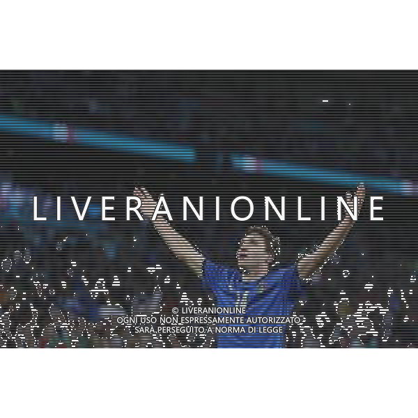 Campionato Europeo UEFA EURO 2020 gara semifinale ITALIA - SPAGNA del 06/07/2021 - nella foto: esultanza Chiesa Federico(Italia)dopo il goal ©Claudio Zamagni/Agenzia Aldo Liverani s.a.s. during European UEFA Championship - UEFA Euro 2020 semifinal soccer match between Italy and Spain at Wembley Stadium in London on July 06 2021 photo credit by Claudio Zamagni/Aldo Liverani Photo Agency /AGENZIA ALDO LIVERANI SAS