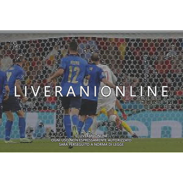 Campionato Europeo UEFA EURO 2020 gara semifinale ITALIA - SPAGNA del 06/07/2021 - nella foto: gol Alvaro Morata ©Claudio Zamagni/Agenzia Aldo Liverani s.a.s. during European UEFA Championship - UEFA Euro 2020 semifinal soccer match between Italy and Spain at Wembley Stadium in London on July 06 2021 photo credit by Claudio Zamagni/Aldo Liverani Photo Agency /AGENZIA ALDO LIVERANI SAS