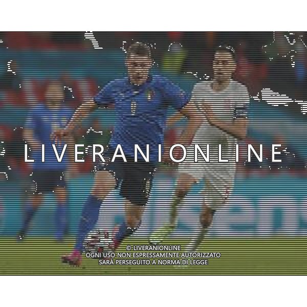 Campionato Europeo UEFA EURO 2020 gara semifinale ITALIA - SPAGNA del 06/07/2021 - nella foto: Belotti Andrea(Italia) ©Claudio Zamagni/Agenzia Aldo Liverani s.a.s. during European UEFA Championship - UEFA Euro 2020 semifinal soccer match between Italy and Spain at Wembley Stadium in London on July 06 2021 photo credit by Claudio Zamagni/Aldo Liverani Photo Agency /AGENZIA ALDO LIVERANI SAS