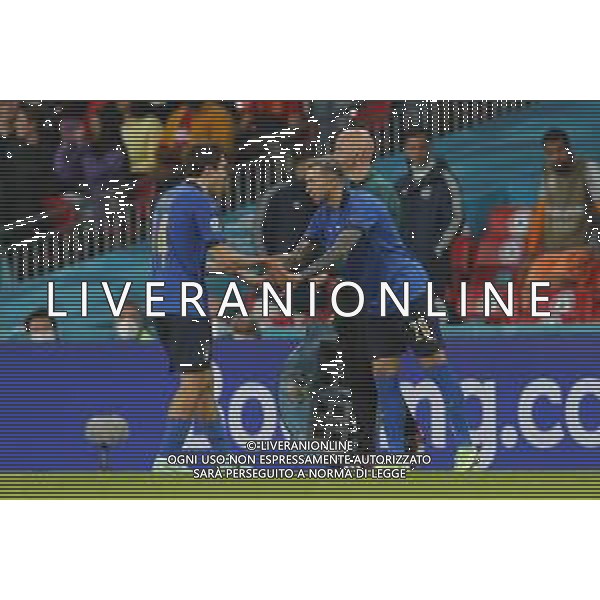 Campionato Europeo UEFA EURO 2020 gara semifinale ITALIA - SPAGNA del 06/07/2021 - nella foto: Bernardeschi Federico(Italia) Chiesa Federico(Italia) Sostituzione ©Claudio Zamagni/Agenzia Aldo Liverani s.a.s. during European UEFA Championship - UEFA Euro 2020 semifinal soccer match between Italy and Spain at Wembley Stadium in London on July 06 2021 photo credit by Claudio Zamagni/Aldo Liverani Photo Agency /AGENZIA ALDO LIVERANI SAS