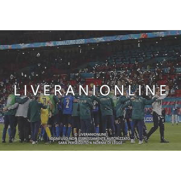 Campionato Europeo UEFA EURO 2020 gara semifinale ITALIA - SPAGNA del 06/07/2021 - nella foto: esultanza finale italia ©Claudio Zamagni/Agenzia Aldo Liverani s.a.s. during European UEFA Championship - UEFA Euro 2020 semifinal soccer match between Italy and Spain at Wembley Stadium in London on July 06 2021 photo credit by Claudio Zamagni/Aldo Liverani Photo Agency /AGENZIA ALDO LIVERANI SAS