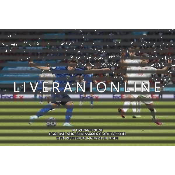 Campionato Europeo UEFA EURO 2020 gara semifinale ITALIA - SPAGNA del 06/07/2021 - nella foto: occasione Chiesa Federico(Italia) ©Claudio Zamagni/Agenzia Aldo Liverani s.a.s. Chiesa Federico(Italia) during European UEFA Championship - UEFA Euro 2020 semifinal soccer match between Italy and Spain at Wembley Stadium in London on July 06 2021 photo credit by Claudio Zamagni/Aldo Liverani Photo Agency