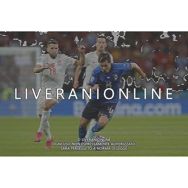 Campionato Europeo UEFA EURO 2020 gara semifinale ITALIA - SPAGNA del 06/07/2021 - nella foto: Chiesa Federico(Italia) Jordi Alba ©Claudio Zamagni/Agenzia Aldo Liverani s.a.s. Chiesa Federico(Italia) Jordi Alba during European UEFA Championship - UEFA Euro 2020 semifinal soccer match between Italy and Spain at Wembley Stadium in London on July 06 2021 photo credit by Claudio Zamagni/Aldo Liverani Photo Agency