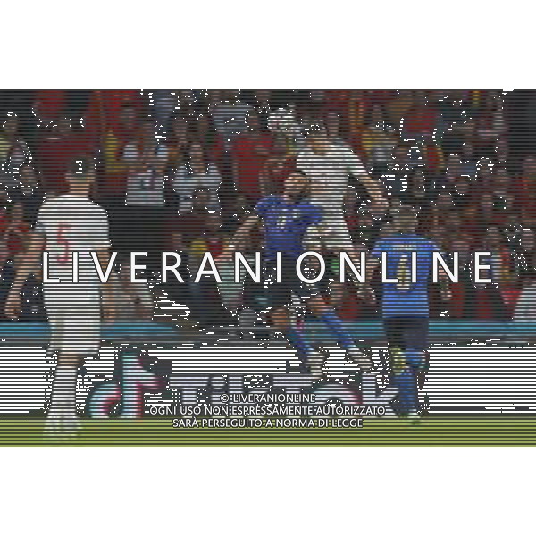 Campionato Europeo UEFA EURO 2020 gara semifinale ITALIA - SPAGNA del 06/07/2021 - nella foto: Gerard Moreno - Emerson(Italia) ©Claudio Zamagni/Agenzia Aldo Liverani s.a.s. Gerard Moreno - Emerson(Italia) during European UEFA Championship - UEFA Euro 2020 semifinal soccer match between Italy and Spain at Wembley Stadium in London on July 06 2021 photo credit by Claudio Zamagni/Aldo Liverani Photo Agency