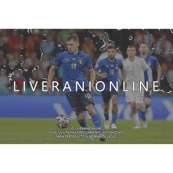 Campionato Europeo UEFA EURO 2020 gara semifinale ITALIA - SPAGNA del 06/07/2021 - nella foto: Barella Nicolo’(Italia) ©Claudio Zamagni/Agenzia Aldo Liverani s.a.s. Barella Nicolo’(Italia)during European UEFA Championship - UEFA Euro 2020 semifinal soccer match between Italy and Spain at Wembley Stadium in London on July 06 2021 photo credit by Claudio Zamagni/Aldo Liverani Photo Agency