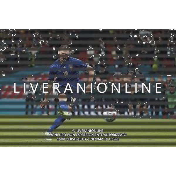 Campionato Europeo UEFA EURO 2020 gara semifinale ITALIA - SPAGNA del 06/07/2021 - nella foto: Bonucci Leonardo(Italia) calcia il rigore ©Claudio Zamagni/Agenzia Aldo Liverani s.a.s. Bonucci Leonardo(Italia) during European UEFA Championship - UEFA Euro 2020 semifinal soccer match between Italy and Spain at Wembley Stadium in London on July 06 2021 photo credit by Claudio Zamagni/Aldo Liverani Photo Agency