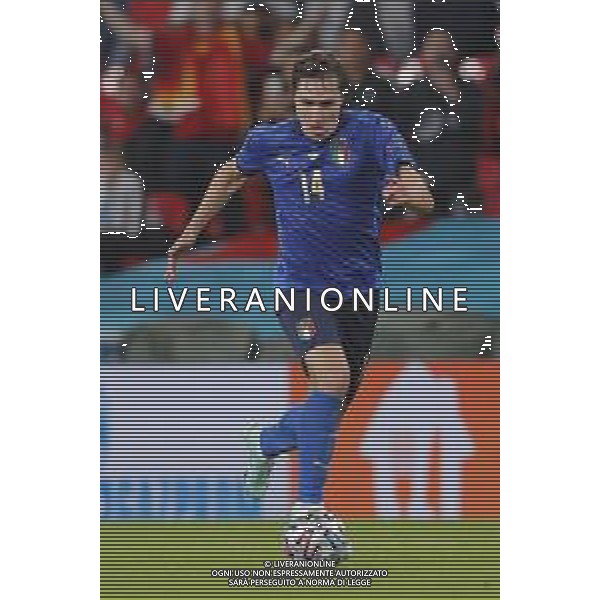 Campionato Europeo UEFA EURO 2020 gara semifinale ITALIA - SPAGNA del 06/07/2021 - nella foto: Chiesa Federico(Italia) ©Claudio Zamagni/Agenzia Aldo Liverani s.a.s. Chiesa Federico(Italia) during European UEFA Championship - UEFA Euro 2020 semifinal soccer match between Italy and Spain at Wembley Stadium in London on July 06 2021 photo credit by Claudio Zamagni/Aldo Liverani Photo Agency