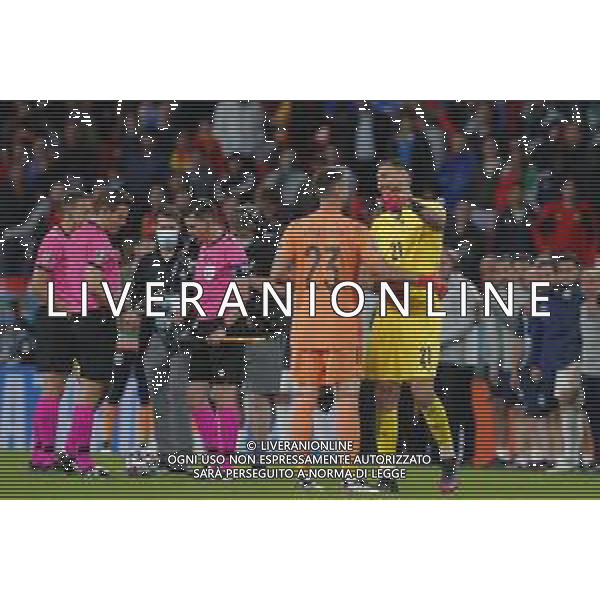 Campionato Europeo UEFA EURO 2020 gara semifinale ITALIA - SPAGNA del 06/07/2021 - nella foto: Donnarumma Gianluigi(Italia) Unai Simón ©Claudio Zamagni/Agenzia Aldo Liverani s.a.s. Donnarumma Gianluigi(Italia) Unai Simón during European UEFA Championship - UEFA Euro 2020 semifinal soccer match between Italy and Spain at Wembley Stadium in London on July 06 2021 photo credit by Claudio Zamagni/Aldo Liverani Photo Agency