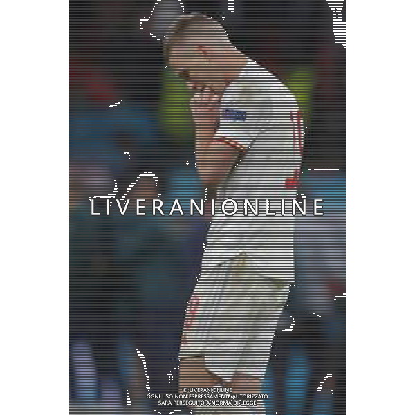 Campionato Europeo UEFA EURO 2020 gara semifinale ITALIA - SPAGNA del 06/07/2021 - nella foto: delusione Dani Olmo ©Claudio Zamagni/Agenzia Aldo Liverani s.a.s. delusion of Dani Olmo during European UEFA Championship - UEFA Euro 2020 semifinal soccer match between Italy and Spain at Wembley Stadium in London on July 06 2021 photo credit by Claudio Zamagni/Aldo Liverani Photo Agency