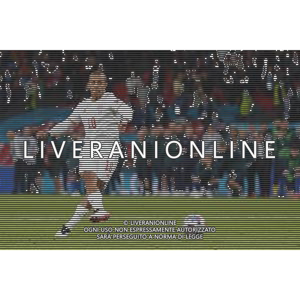 Campionato Europeo UEFA EURO 2020 gara semifinale ITALIA - SPAGNA del 06/07/2021 - nella foto: Thiago Alcántara calcia il rigore ©Claudio Zamagni/Agenzia Aldo Liverani s.a.s. during European UEFA Championship - UEFA Euro 2020 semifinal soccer match between Italy and Spain at Wembley Stadium in London on July 06 2021 photo credit by Claudio Zamagni/Aldo Liverani Photo Agency