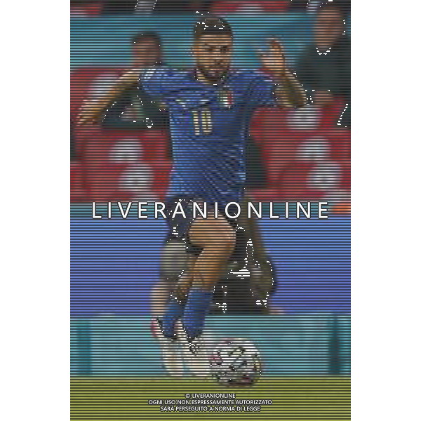Campionato Europeo UEFA EURO 2020 gara semifinale ITALIA - SPAGNA del 06/07/2021 - nella foto: Insigne Lorenzo(Italia) ©Claudio Zamagni/Agenzia Aldo Liverani s.a.s. Insigne Lorenzo(Italia) during European UEFA Championship - UEFA Euro 2020 semifinal soccer match between Italy and Spain at Wembley Stadium in London on July 06 2021 photo credit by Claudio Zamagni/Aldo Liverani Photo Agency