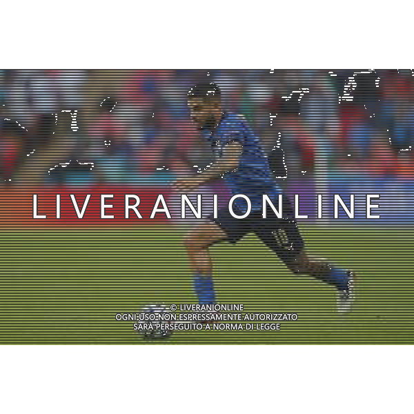 Campionato Europeo UEFA EURO 2020 gara semifinale ITALIA - SPAGNA del 06/07/2021 - nella foto: Insigne Lorenzo(Italia) ©Claudio Zamagni/Agenzia Aldo Liverani s.a.s. Insigne Lorenzo(Italia) during European UEFA Championship - UEFA Euro 2020 semifinal soccer match between Italy and Spain at Wembley Stadium in London on July 06 2021 photo credit by Claudio Zamagni/Aldo Liverani Photo Agency