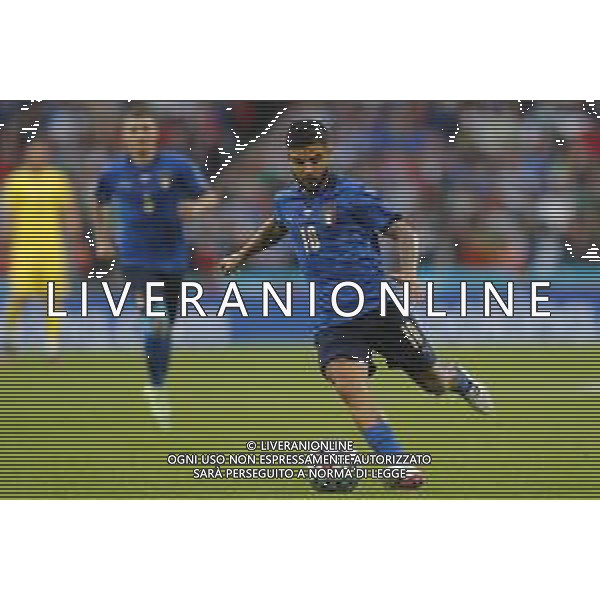 Campionato Europeo UEFA EURO 2020 gara semifinale ITALIA - SPAGNA del 06/07/2021 - nella foto: Insigne Lorenzo(Italia) ©Claudio Zamagni/Agenzia Aldo Liverani s.a.s. Insigne Lorenzo(Italia)during European UEFA Championship - UEFA Euro 2020 semifinal soccer match between Italy and Spain at Wembley Stadium in London on July 06 2021 photo credit by Claudio Zamagni/Aldo Liverani Photo Agency