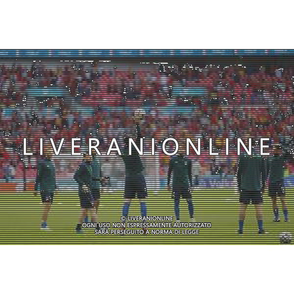 Campionato Europeo UEFA EURO 2020 gara semifinale ITALIA - SPAGNA del 06/07/2021 - nella foto: riscaldamento dell\'Italia ©Claudio Zamagni/Agenzia Aldo Liverani s.a.s. during European UEFA Championship - UEFA Euro 2020 semifinal soccer match between Italy and Spain at Wembley Stadium in London on July 06 2021 photo credit by Claudio Zamagni/Aldo Liverani Photo Agency