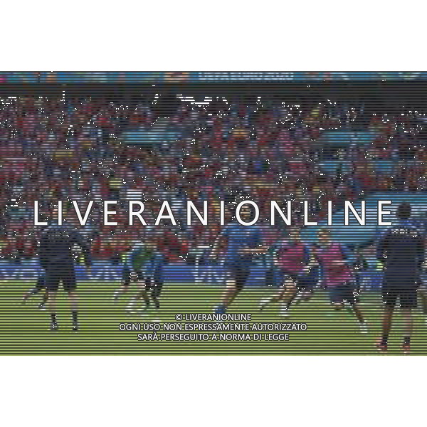 Campionato Europeo UEFA EURO 2020 gara semifinale ITALIA - SPAGNA del 06/07/2021 - nella foto: riscaldamento dell\'Italia ©Claudio Zamagni/Agenzia Aldo Liverani s.a.s. warmup of italy during European UEFA Championship - UEFA Euro 2020 semifinal soccer match between Italy and Spain at Wembley Stadium in London on July 06 2021 photo credit by Claudio Zamagni/Aldo Liverani Photo Agency